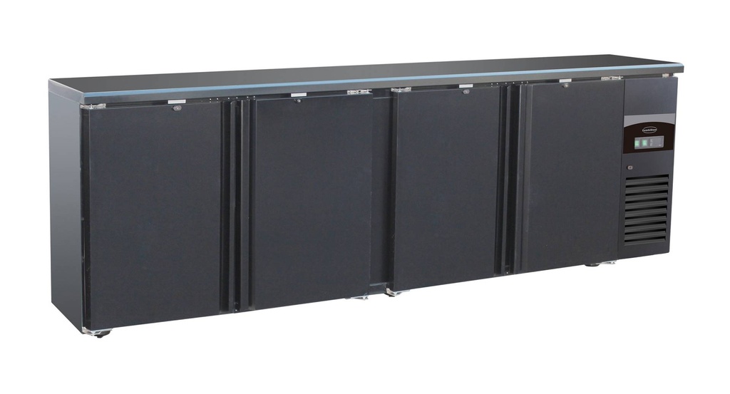 Barkühler 4 Türen, 2542 x 513 x 860 mm, schwarz