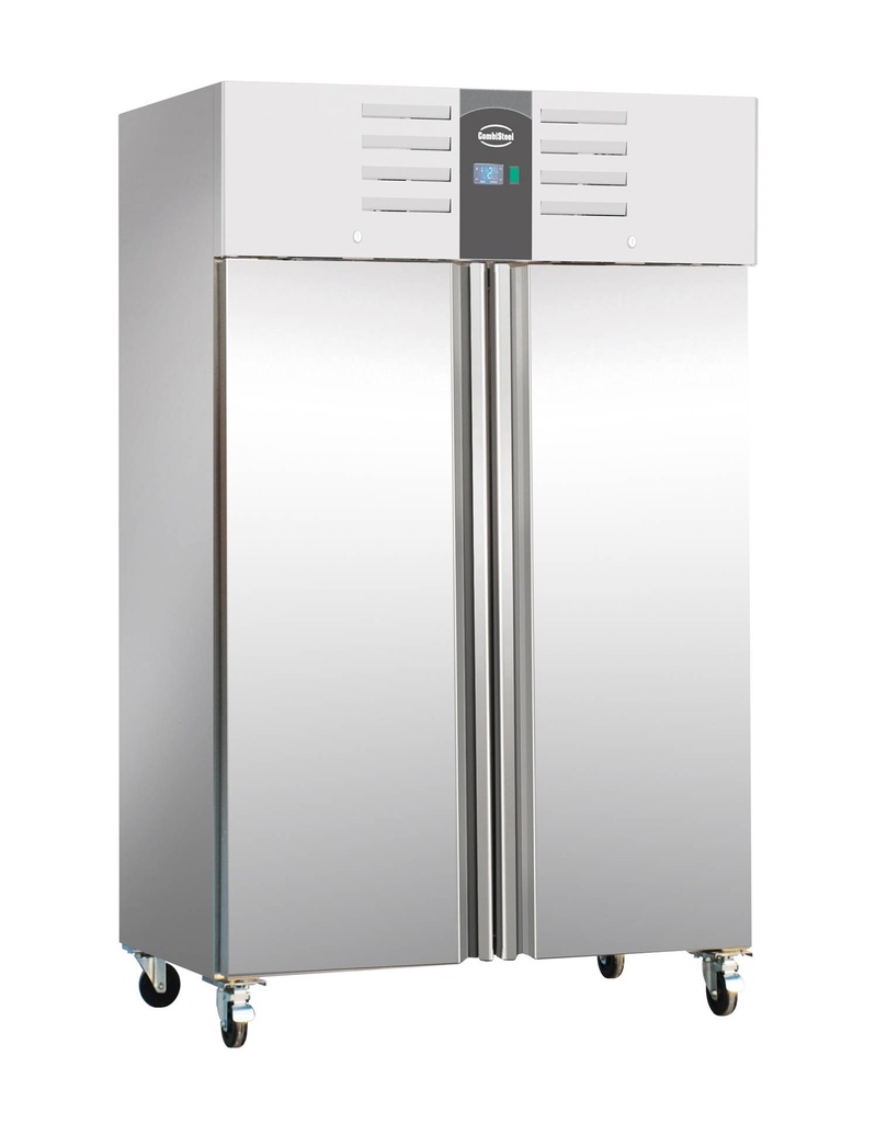 Tiefkuhlschrank +Alu Statisch aus Edelstahl, 1200 L
