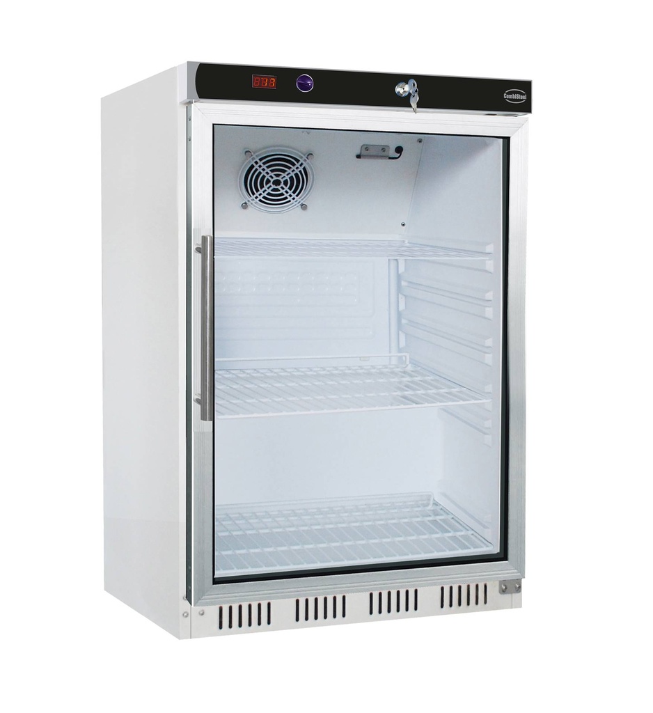 Kühlschrank 1 Glastür, 600 x 585 x 855 mm, 130 L, weiß