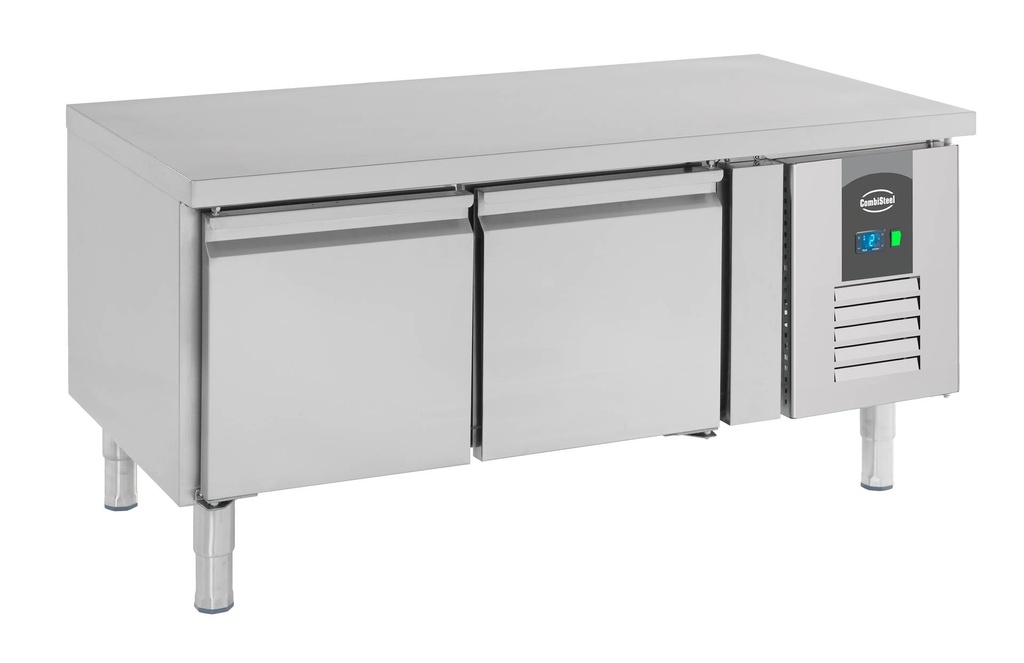 Kühltisch 650 Hoch 2 aus Edelstahl, 1360 x 700 x 650 mm