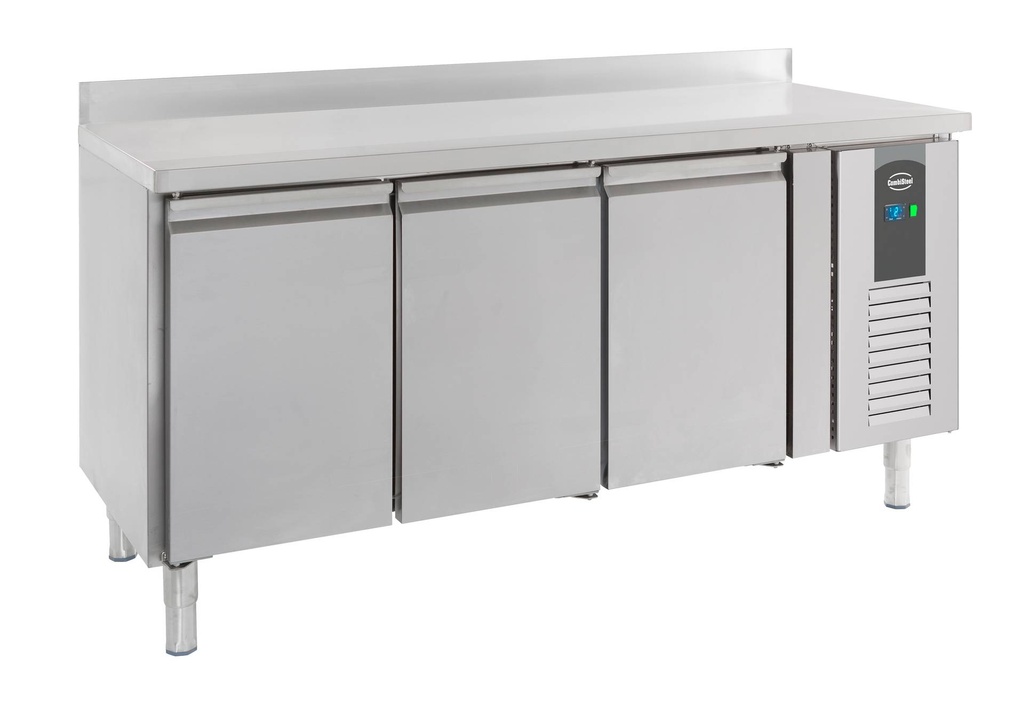Kühltisch Aufkantung aus Edelstahl, 1795 x 700 x 850 mm