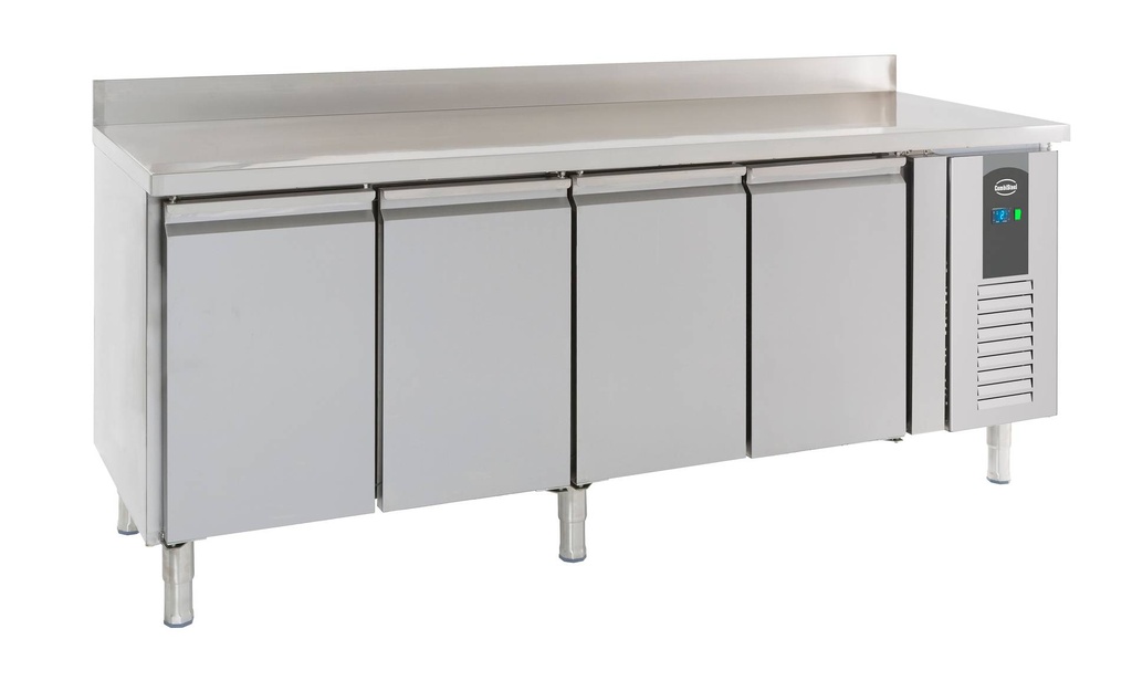 Kühltisch Aufkantung aus Edelstahl, 2230 x 700 x 850 mm