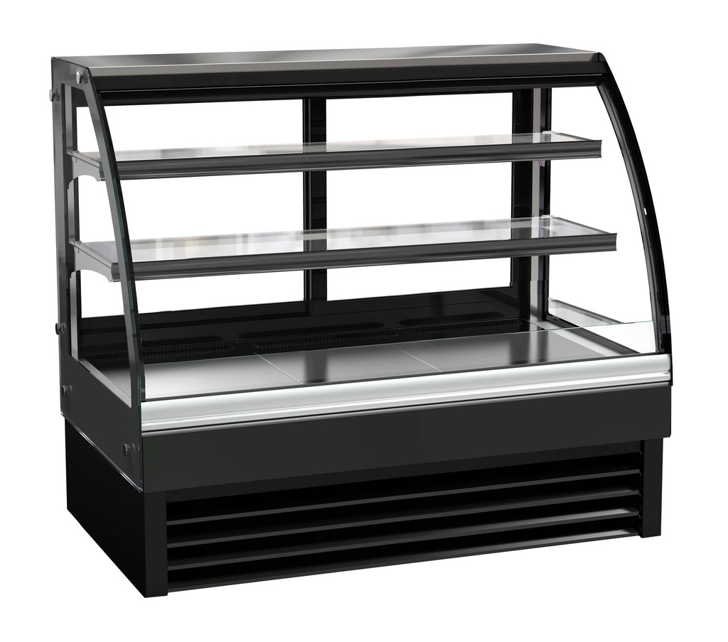 1200 Kühlvitrine rund, 1200 x 680 x 1200 mm, 236 L, schwarz