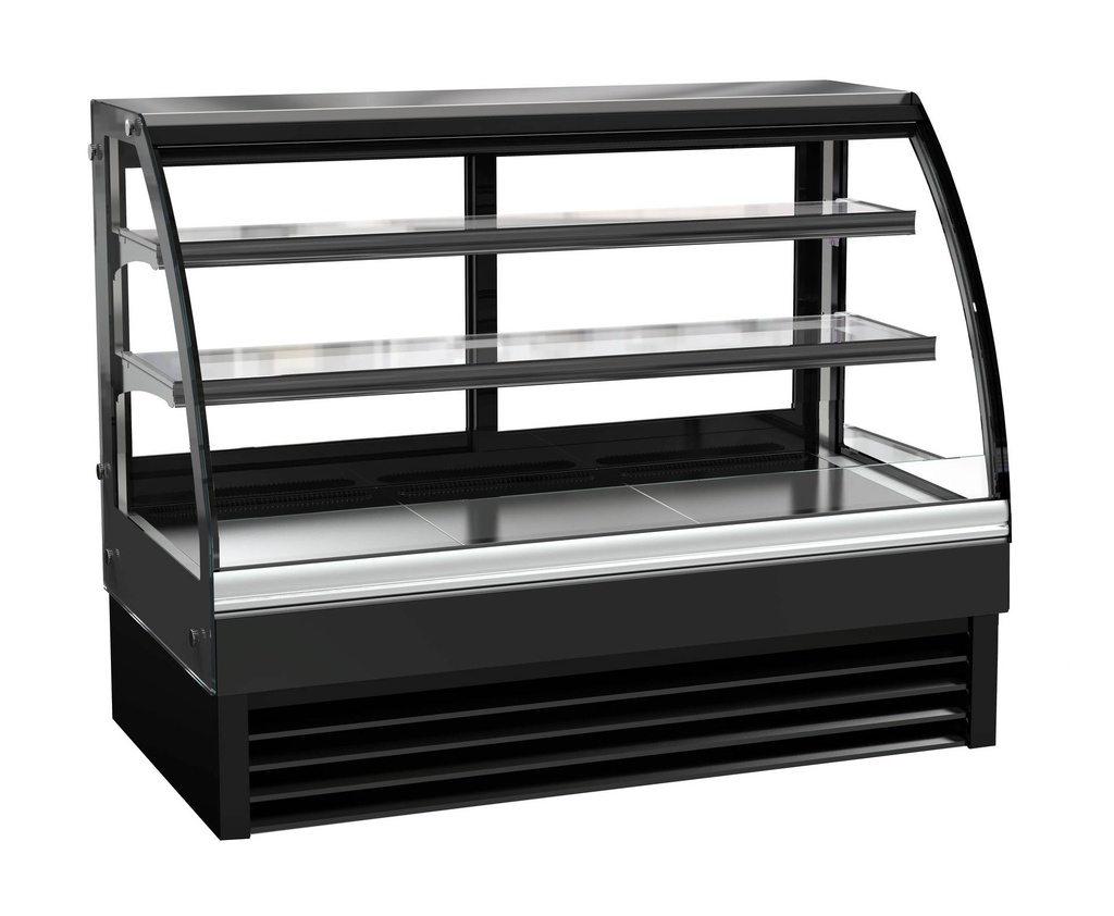 1500 Kühlvitrine rund, 1500 x 680 x 1200 mm, 298 L, schwarz