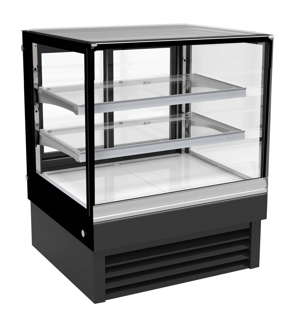 900 Kühlvitrine gerade, 900 x 680 x 1200 mm, 190 L, schwarz
