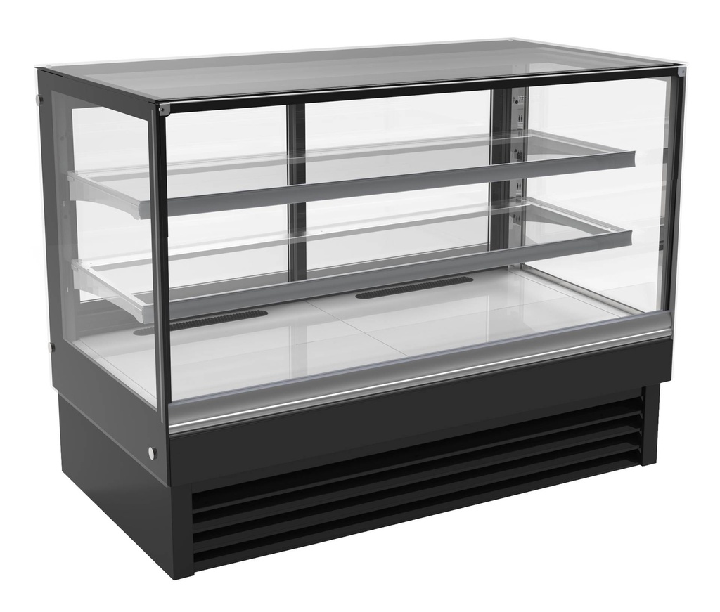 1500 Kühlvitrine gerade, 1500 x 680 x 1200 mm, 324 L, schwarz