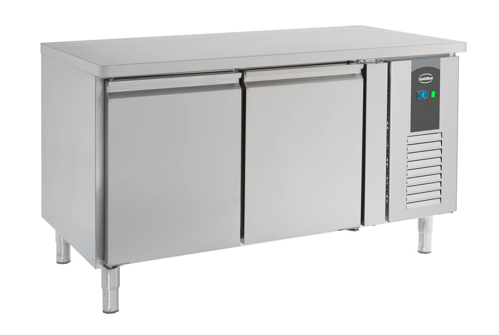 Bäckerei Kühltisch 2 aus Edelstahl, 1510 x 800 x 860 mm