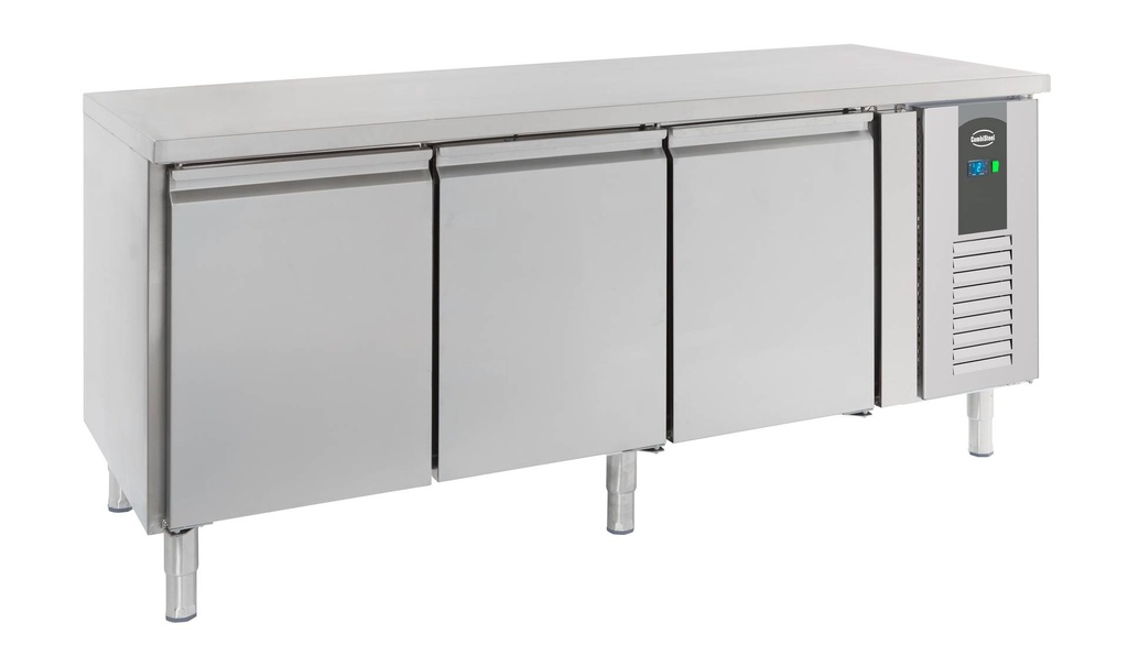 Bäckerei Kühltisch 3 aus Edelstahl, 2020 x 800 x 850 mm