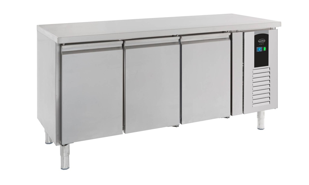 Kühltisch 3 aus Edelstahl, 1795 x 700 x 860 mm, 291 L