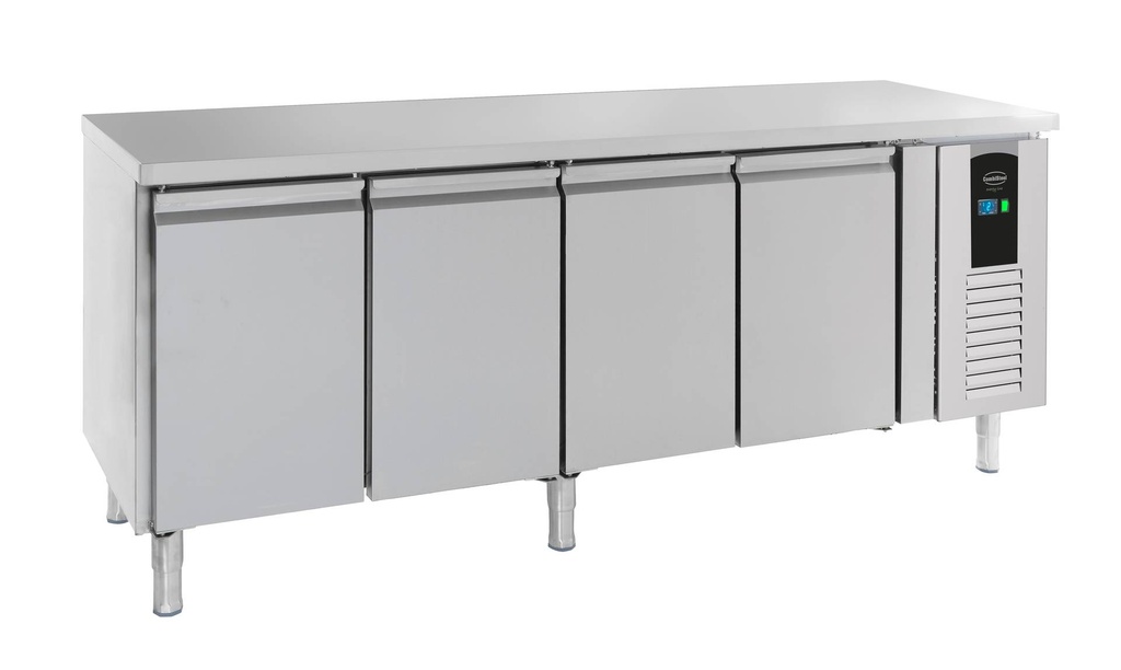Kühltisch 4 aus Edelstahl, 2230 x 700 x 860 mm, 393 L