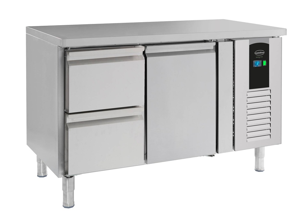700 Kühltisch aus Edelstahl, 1360 x 700 x 860 mm, 142 L