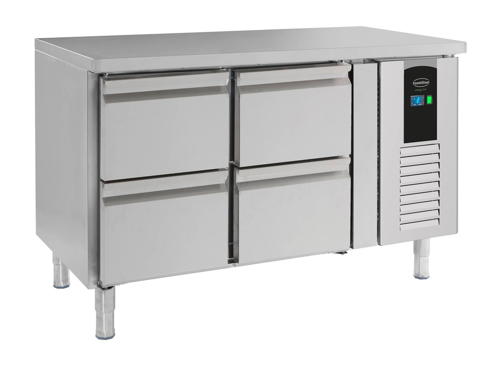 700 Kühltisch aus Edelstahl, 1360 x 700 x 860 mm, 105 L