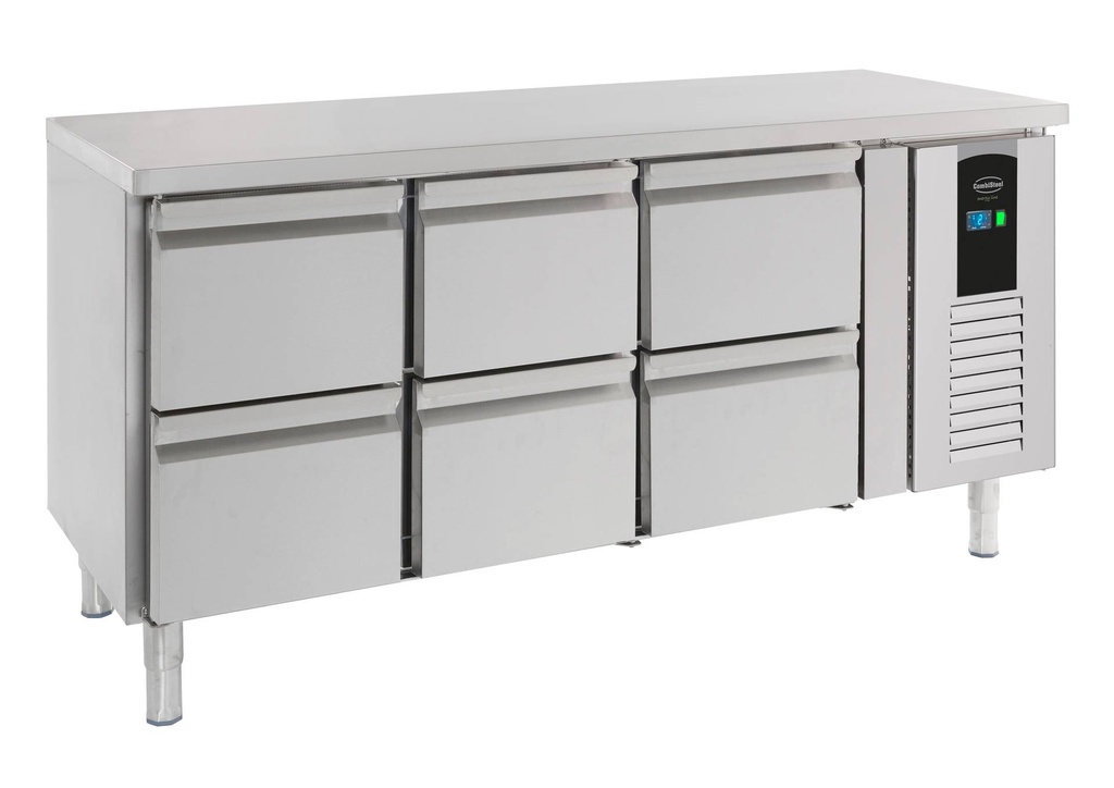 700 Kühltisch aus Edelstahl, 1795 x 700 x 860 mm, 158 L