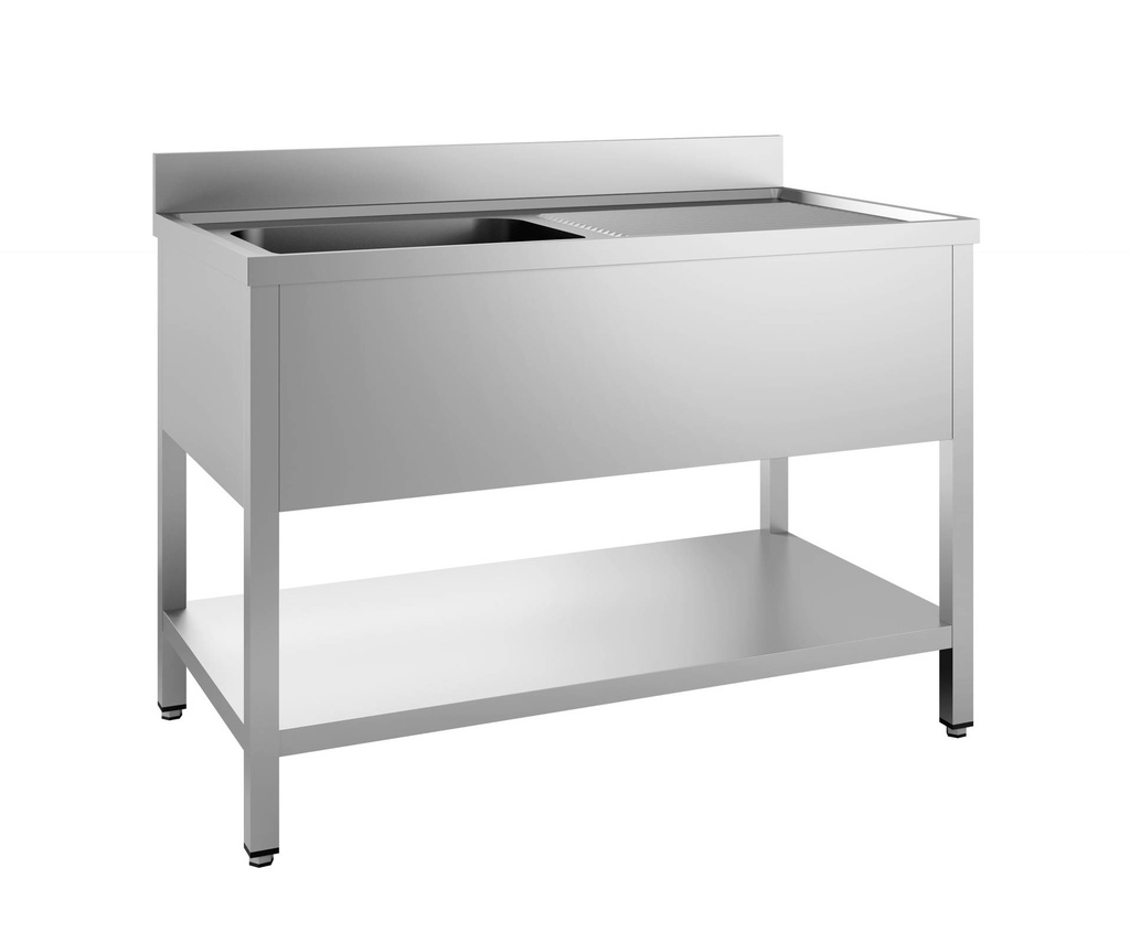 700 Spültisch Grundboden Demontabel links, 1400 x 700 x 850 mm