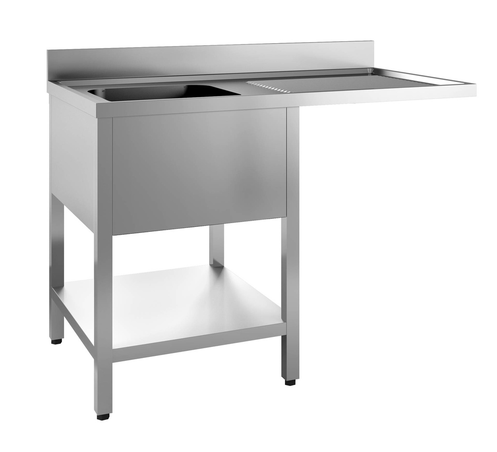 700 Spültisch Grundboden links, 1400 x 700 x 850 mm