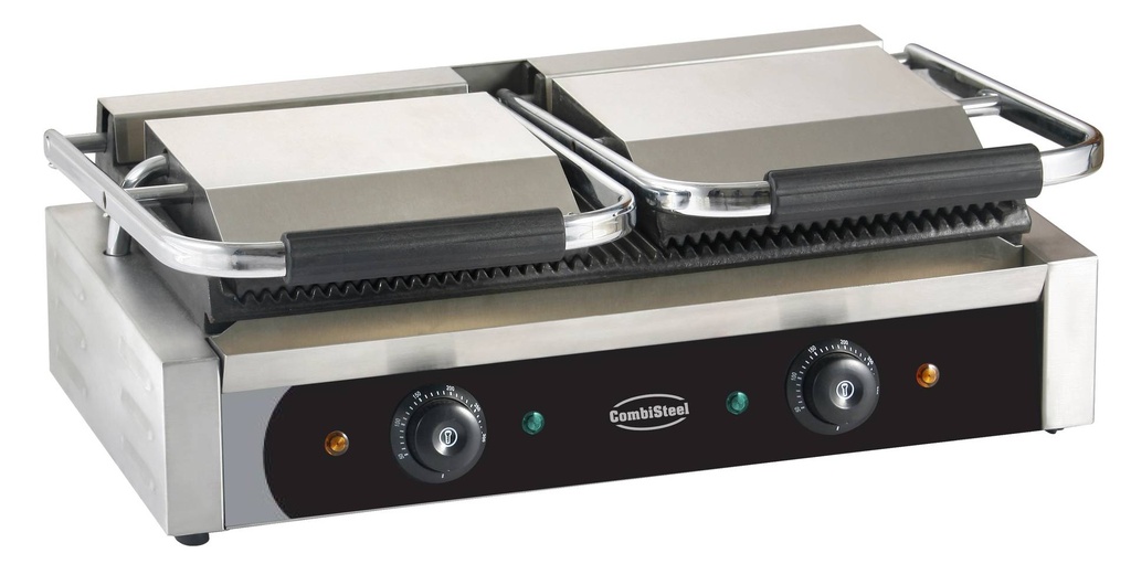 Kontaktgrill Doppelt aus Edelstahl, 580 x 410 x 190 mm