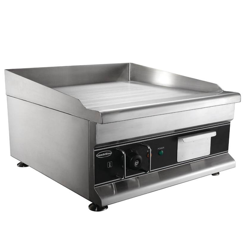 Elektro Grillplatte mit Chrom aus Edelstahl, 500 x 520 x 310 mm