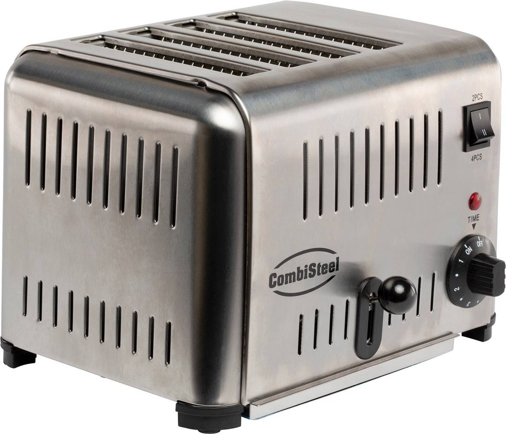 Toaster 4 aus Edelstahl, 290 x 260 x 220 mm