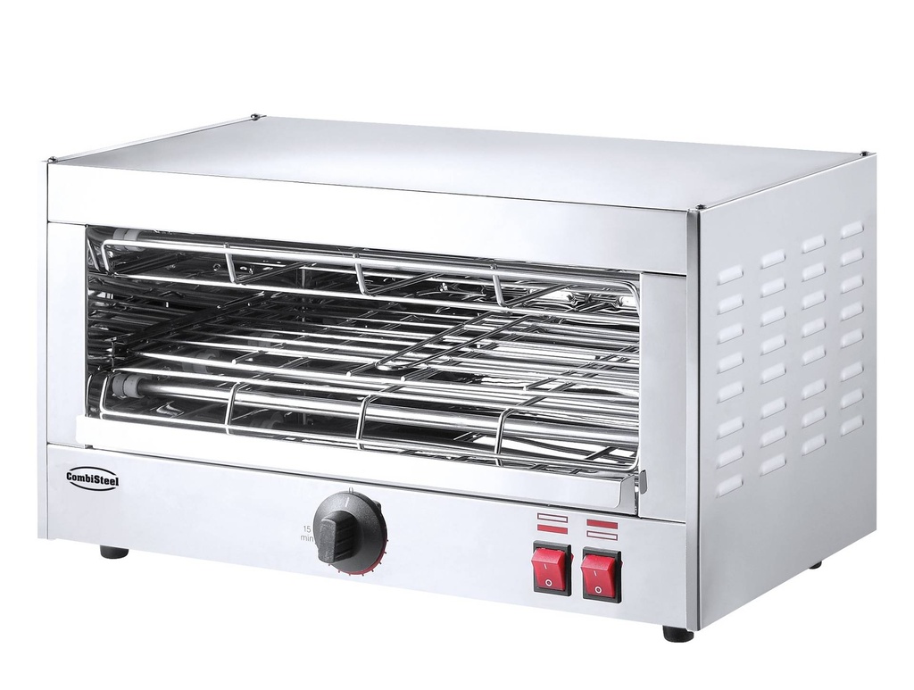Salamander Toaster 1 aus Edelstahl, 490 x 250 x 280 mm