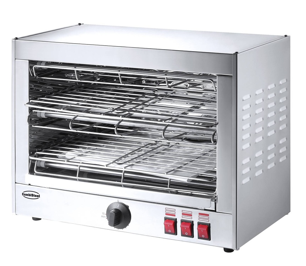 Salamander Toaster 2 aus Edelstahl, 490 x 250 x 380 mm