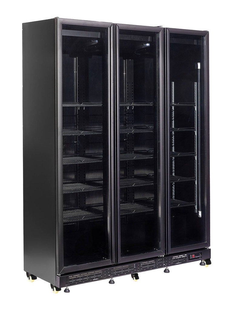 Kühlschrank 3, 1600 x 600 x 2100 mm, 1200 L, schwarz