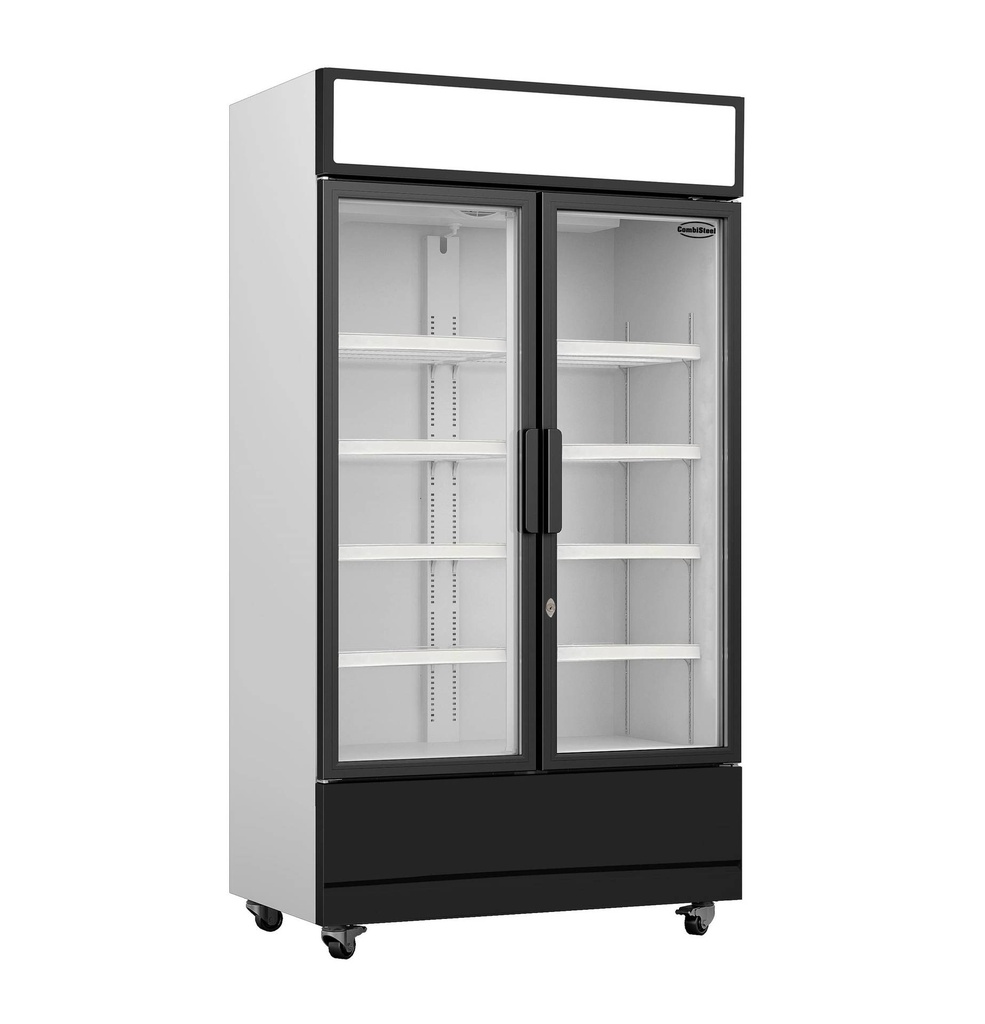Kühlschrank 2 Glastüren, 1120 x 610 x 1973 mm, 670 L