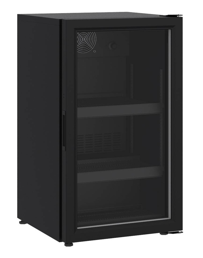 Kühlschrank Tischmodel Glastür, 136 L, schwarz