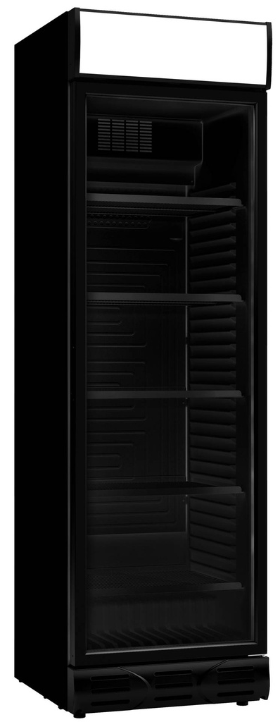 Kühlschrank 1 Glastür mit Scharnieren, 595 x 620 x 2000 mm, schwarz