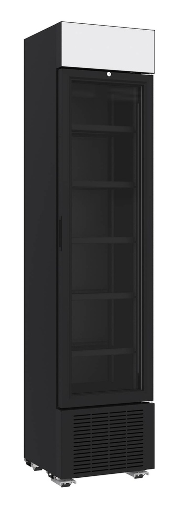 Kühlschrank 1 Glastür, 232 L, 450 x 497 x 2024 mm, schwarz