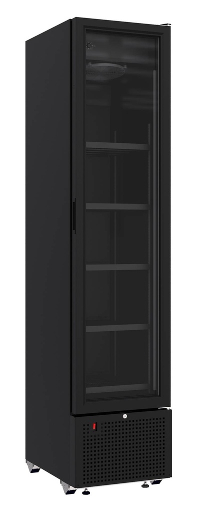 Kühlschrank 1 Glastür, 348 L, 450 x 656 x 2024 mm, schwarz