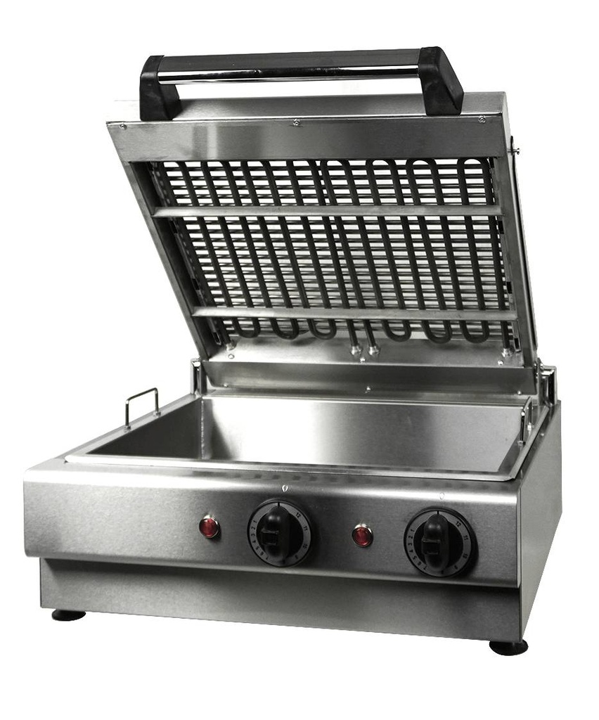 Wassergrill aus Edelstahl, 490 x 500 x 210 mm, Ø 210 mm