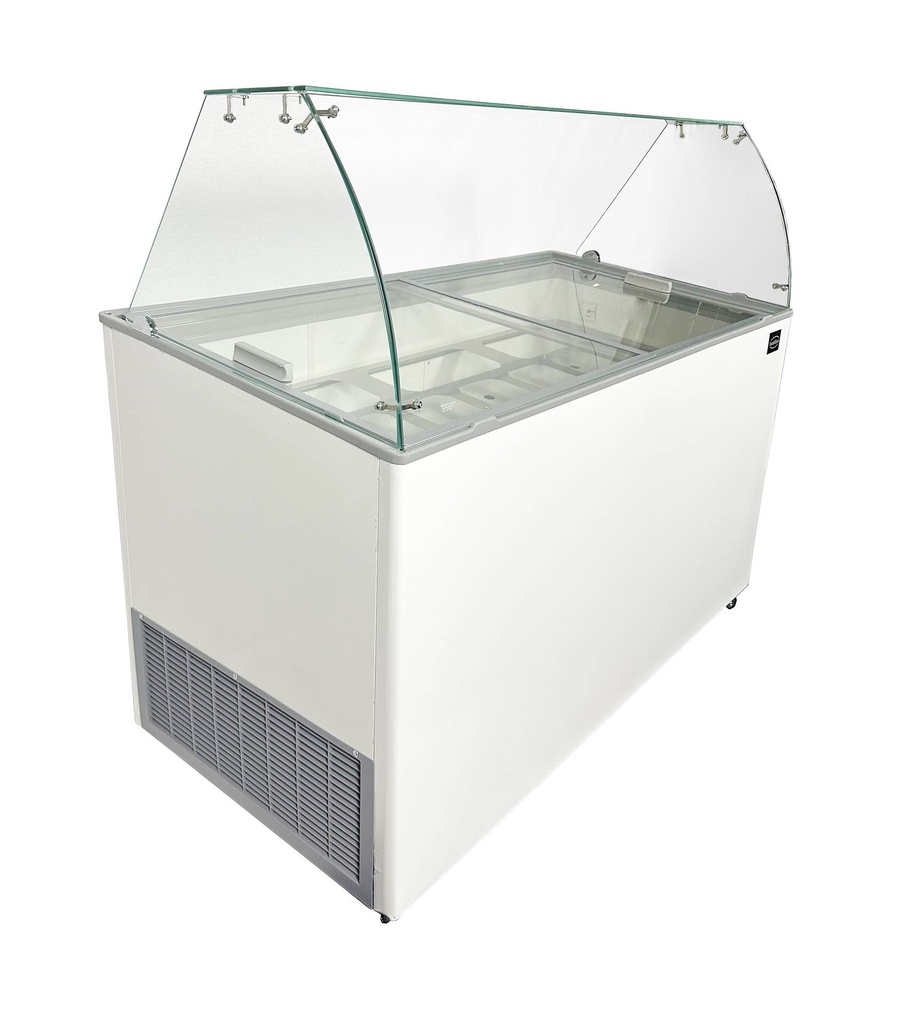 Speiseisvitrine Java, 8 x 5 L, 1184 x 727 x 1229 mm, weiß