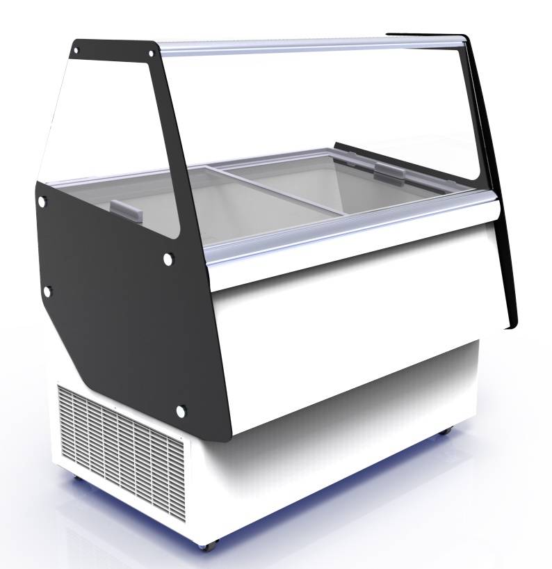 Speiseisvitrine Ibiza, 8 x 5 L, 1194 x 842 x 1285 mm