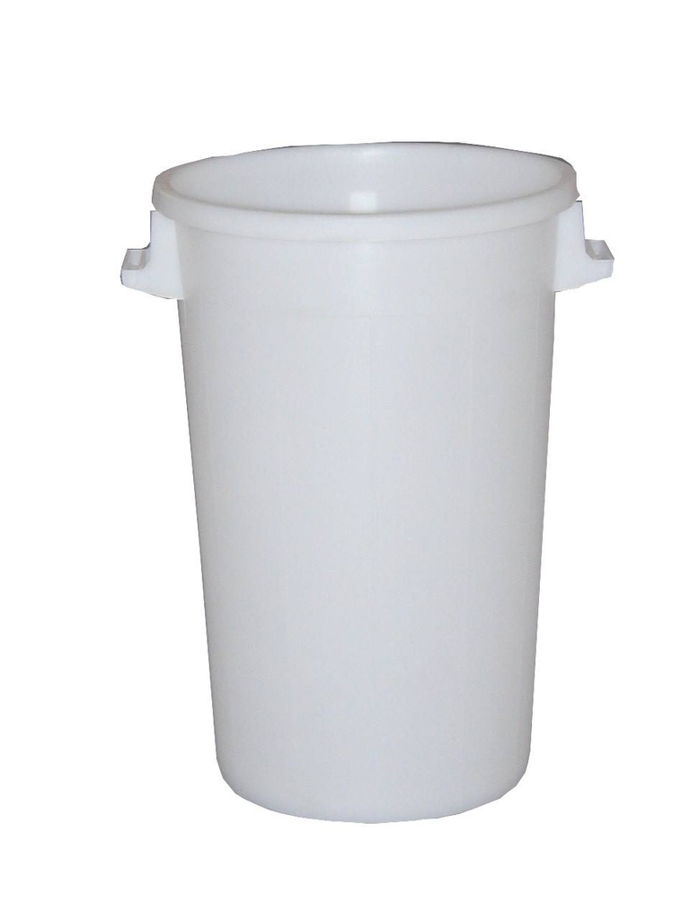 Abfallbehälter, 200 L, 800 mm, Ø 670 mm, weiß