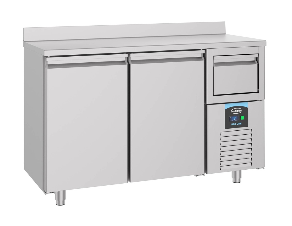 600 Kühltisch 2 aus Edelstahl, 1580 x 600 x 1050 mm