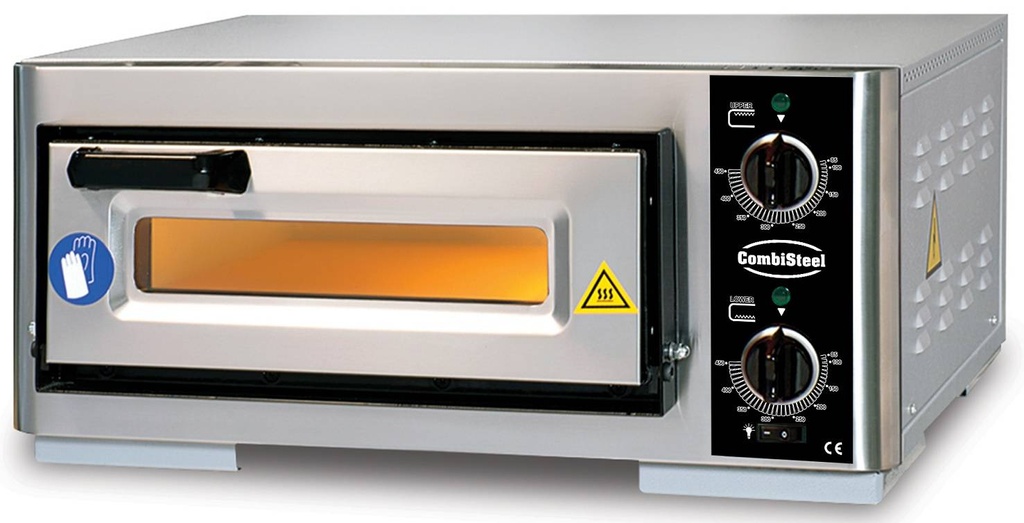 Elektro Pizzaöfen aus Edelstahl, 630 x 600 x 290 mm