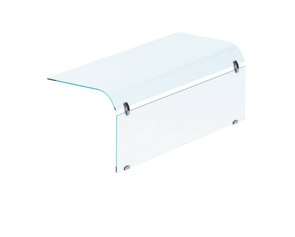 Aufsatzbord mit Einseitig aus Glas, 675 x 515 x 477 mm