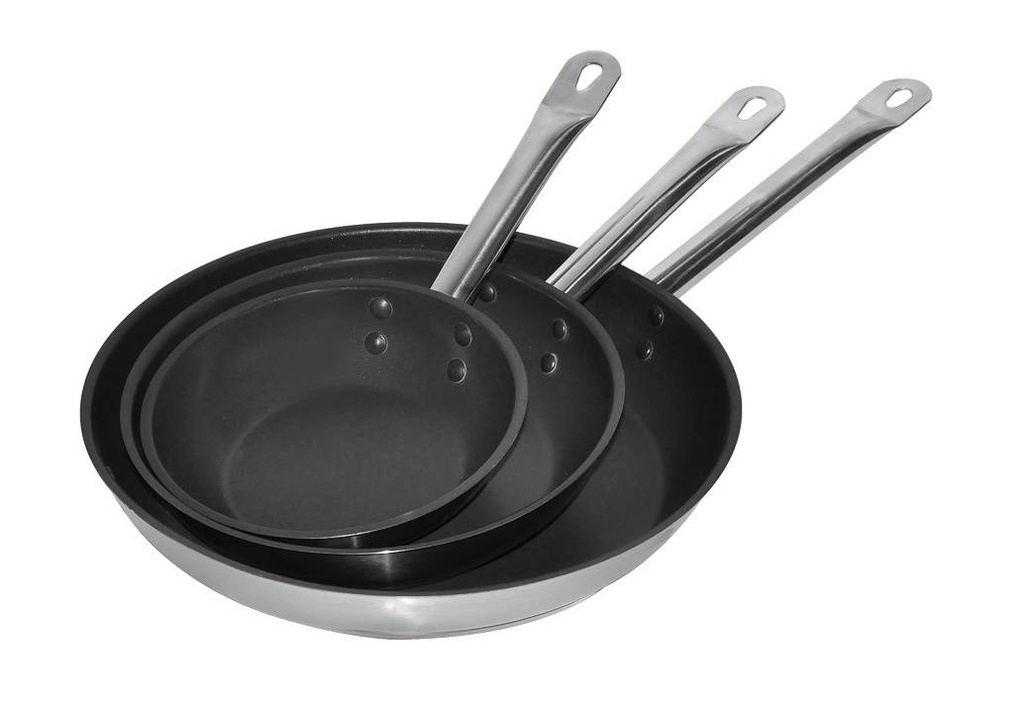 Bratpfanne Teflon aus Edelstahl, 2,3 L, 240 x 240 x 50 mm