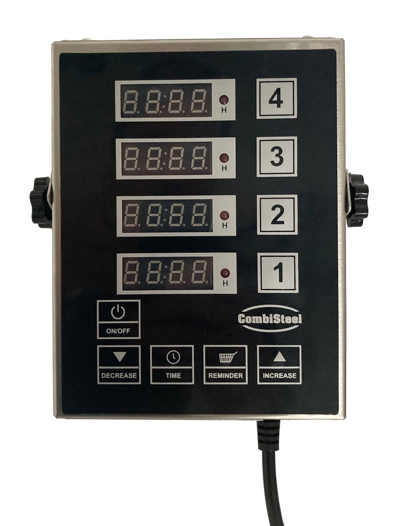 Digitaler Küchentimer 4 aus Edelstahl, 130 x 170 x 36 mm
