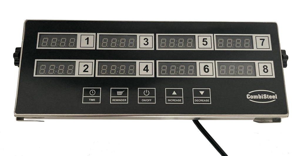 Digitaler Küchentimer 8 aus Edelstahl, 300 x 112 x 36 mm