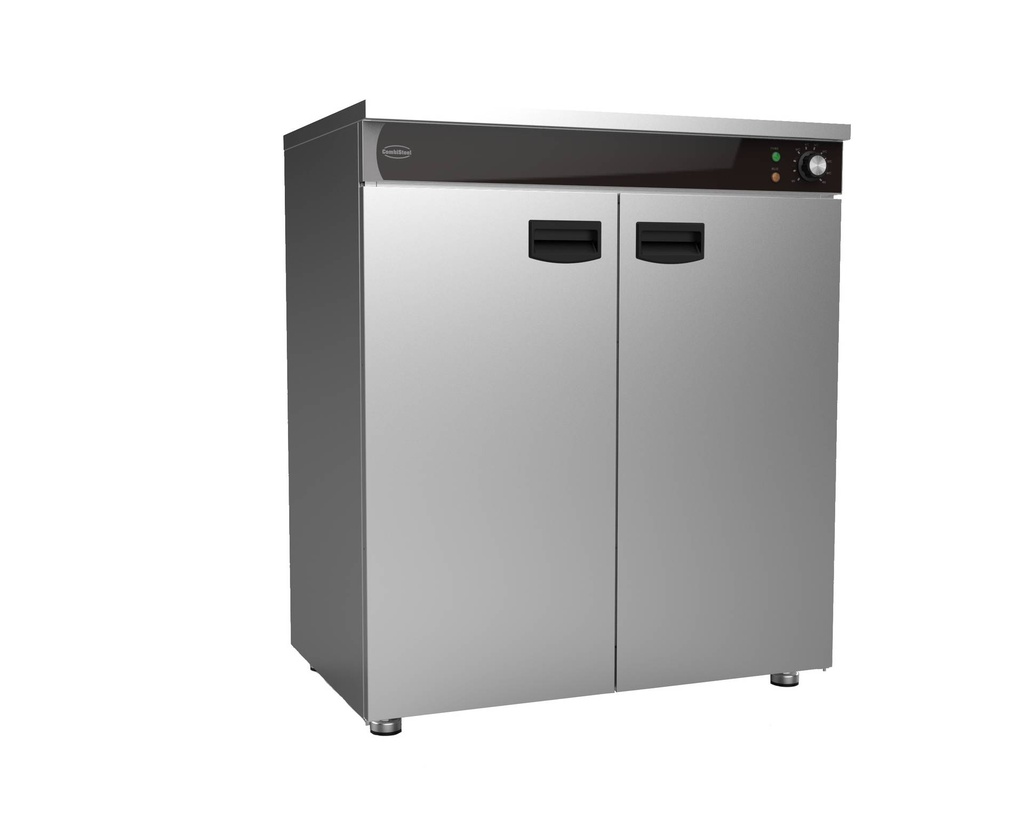 Teller Wärmeschrank 2 aus Edelstahl, 750 x 485 x 850 mm