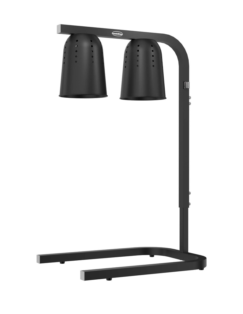 Wärmelampe aus Aluminium, 453 x 360 x 590 mm, schwarz