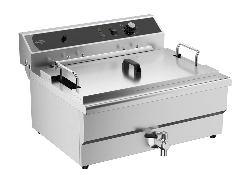 Elektro Tischfriteuse aus Edelstahl, 25 L, 590 x 570 x 370 mm