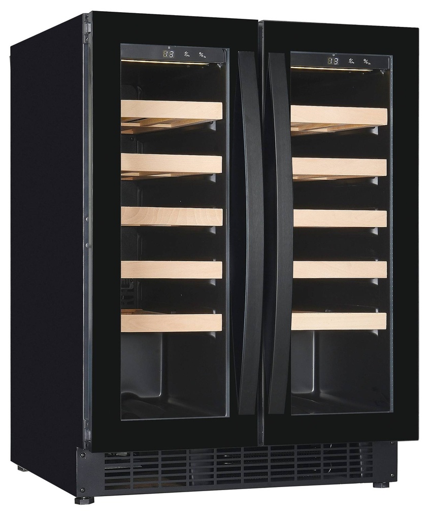Weinkühlschranke Dual Zone, 100 L, 595 x 570 x 820 mm, schwarz
