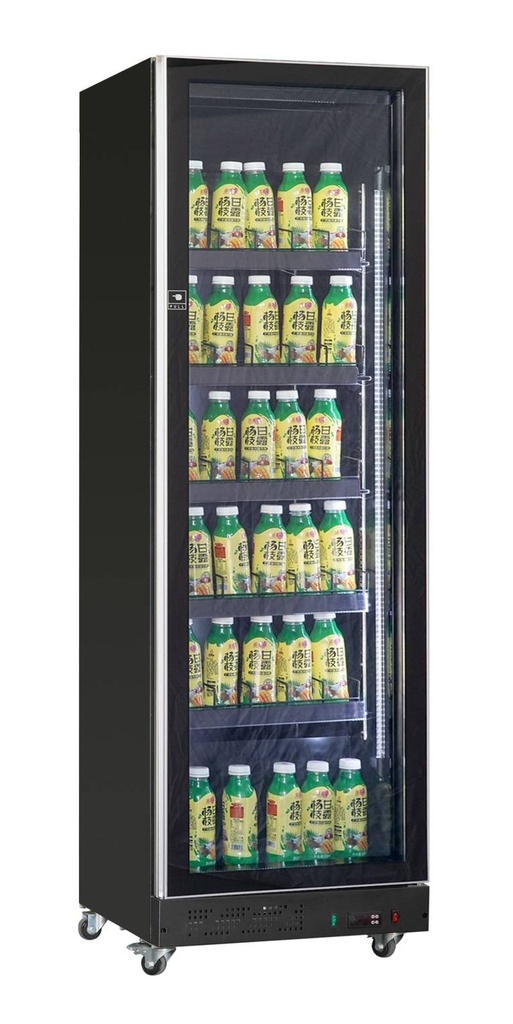 Kühlschrank 1 Glastür, 620 x 600 x 1980 mm, schwarz