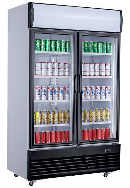 Kühlschrank 2 Glastüren, 800 L, 1000 x 730 x 2072 mm, 800 L