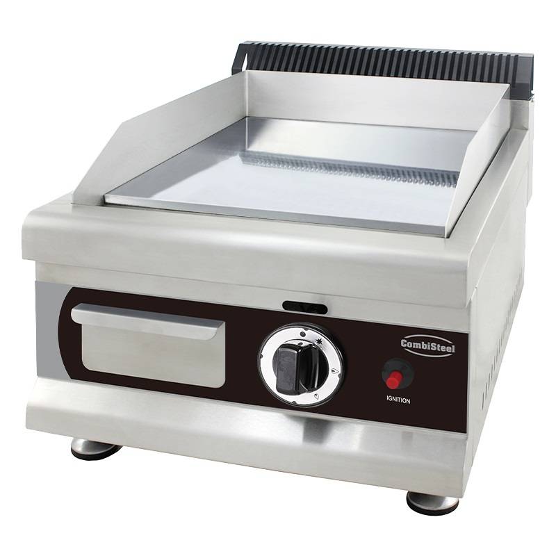 Gas Grillplatte Chrom mit Propan aus Edelstahl, 400 x 575 x 365 mm