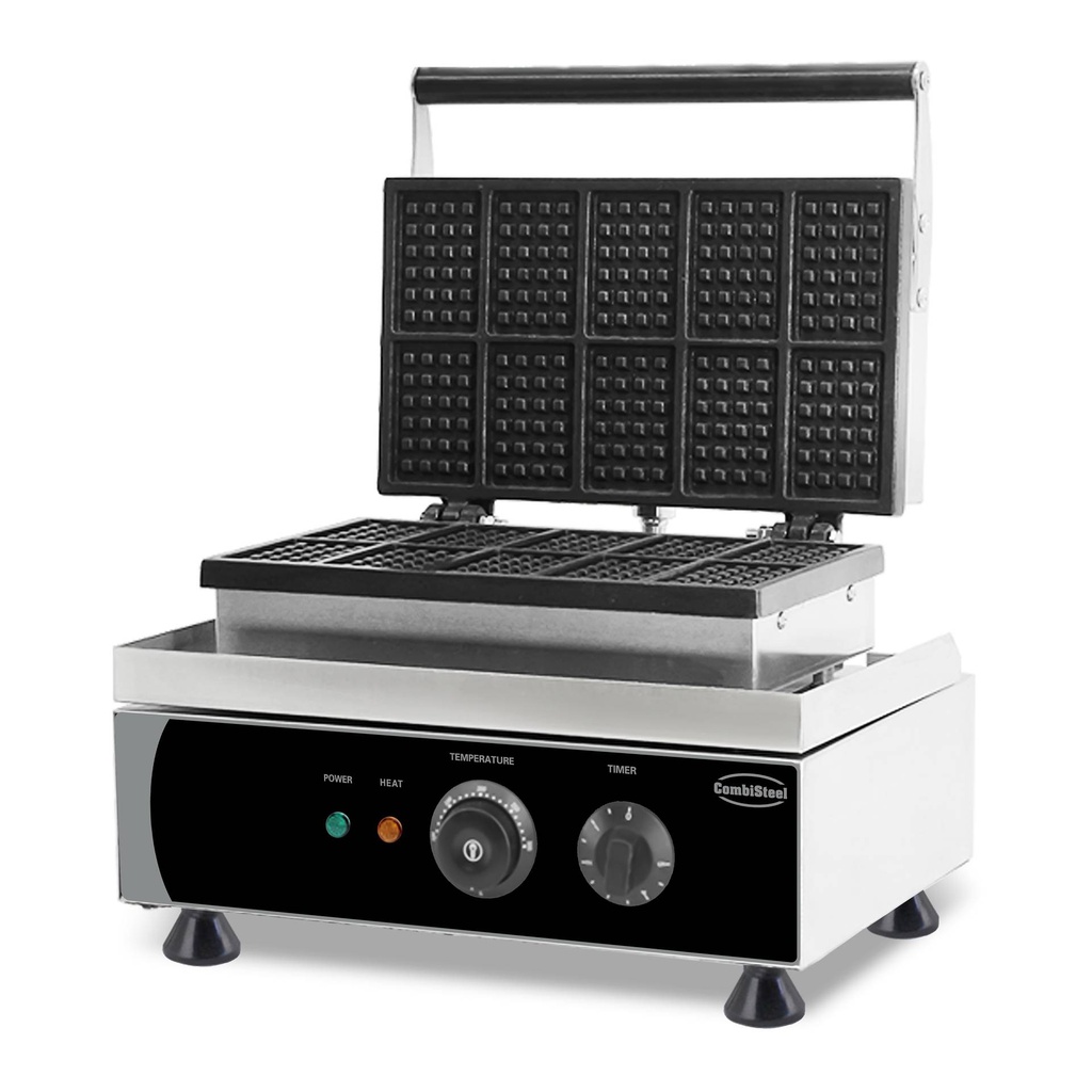 Waffeleisen 10ST aus Edelstahl, 380 x 350 x 465 mm