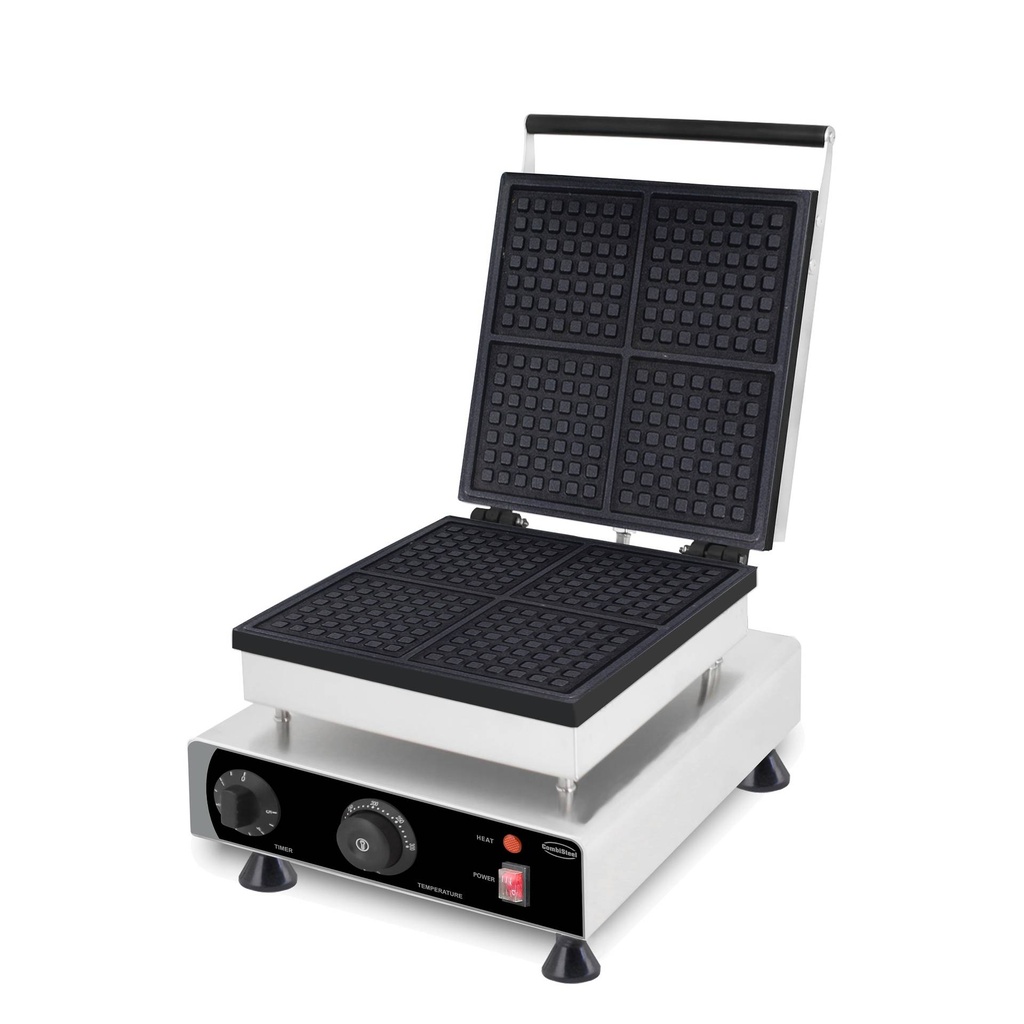 Waffeleisen 4ST mit Quadratische aus Edelstahl, 305 x 430 x 505 mm