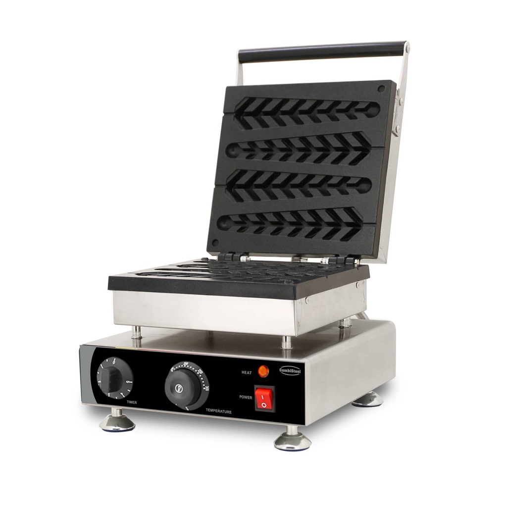 Waffeleisen 4ST mit Lutscher aus Edelstahl, 305 x 430 x 505 mm